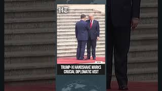 Trump Shakes Hands With Xi Jinping During Crucial Beijing Summit | US-China |  #shorts