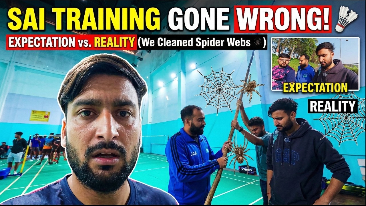 Expectation vs Reality of SAI Campus🏸 | 5 AM Training at SAI Went WRONG!  ( Cleaned Spider Webs 🕷️)