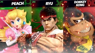 SSBU - Peach (me) & Ryu vs Fake Donkey Kong screenshot 5