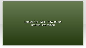 Laravel 5.4 - Mix - How to run browser live reload