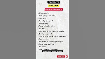 Most important points for MMPC 19  IGNOU MBA  #ignoumba #ignou #ignouuniversity  #shorts #exam