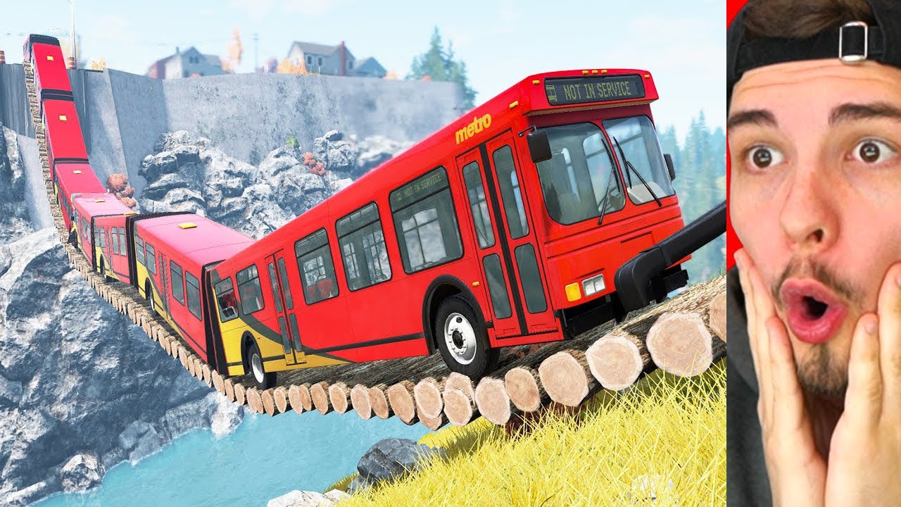 BUS vs. HOLZBRÜCKE! (BeamNG Drive)
