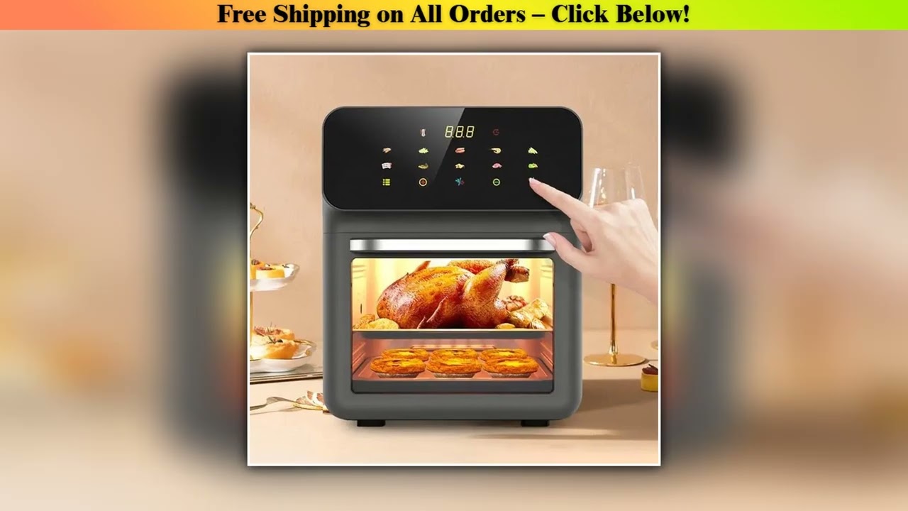 10L Large Capacity Electric Air Fryers Oil-free Automatic Household Kitchen 360  Baking Convection