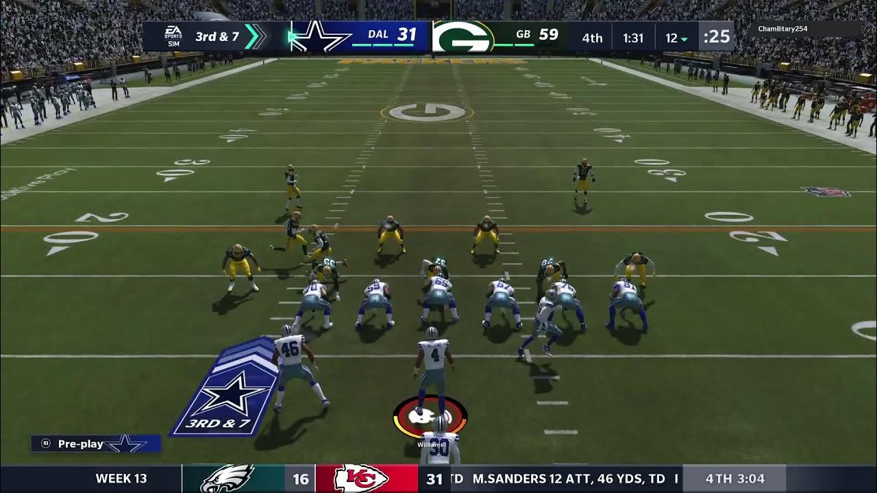Madden 21 Sooner Magic Online CFM 2025 Week 13 Dallas Cowboys Green