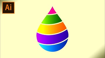 Colorful Water Drop Logo Design Tutorial in illustrator | Adobe illustrator Logo Design Tutorial