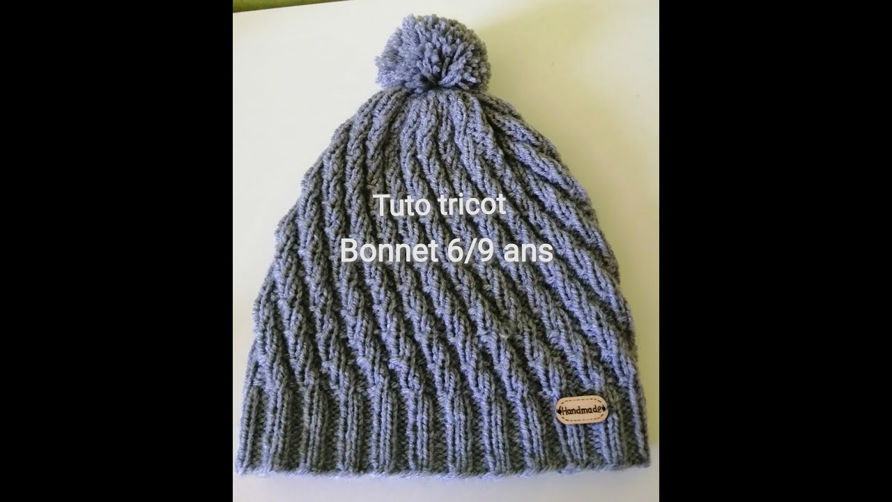 Tuto Tricot Bonnet Enfant 6 9 Ans Youtube