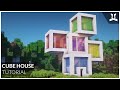 Minecraft | CUBE HOUSE (How to Build: Relaxing Tutorial)