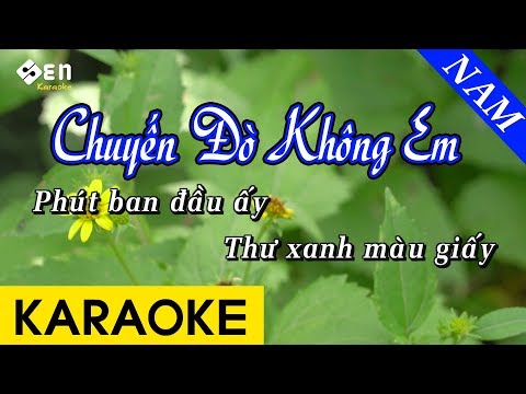 Video [KARAOKE] Chuyến Đò Không Em | Tone Nam - youtube