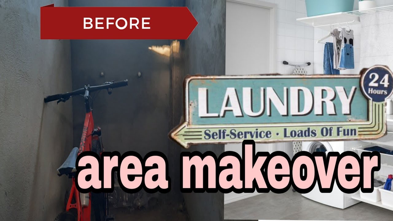 Simple Laundry area extension makeover/laundry renovation on a budget