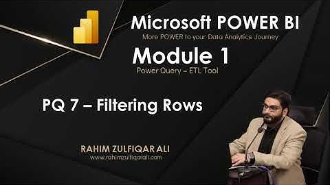 PQ 7 - Filtering Rows - 1 - Power Query  - ETL