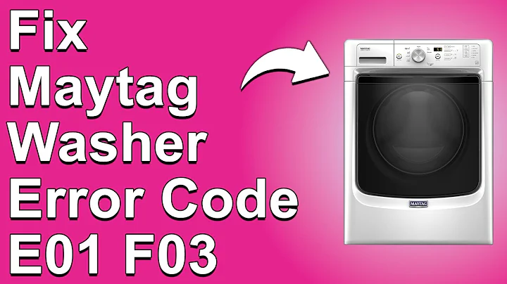 Maytag Washer Error Code E01 F3 (Unable To Sense Water Levels - Why It Occurs And How To Solve It)