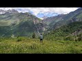 Zhabeshi to adishi trek  day 2 trekking in caucasus mountains