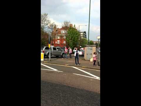 ginger gets chanted at stoke v bolton wembley semi...