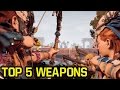 Horizon Zero Dawn tips and tricks - TOP 5 Best WEAPONS (Horizon Zero Dawn best weapons)