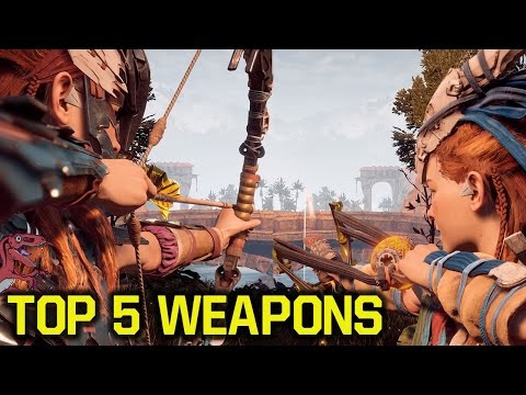 Horizon Zero Dawn 팁과 트릭-TOP 5 Best WEAPONS (Horizon Zero Dawn 최고의 무기)