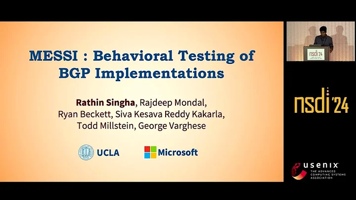 NSDI '24 - MESSI: Behavioral Testing of BGP Implementations