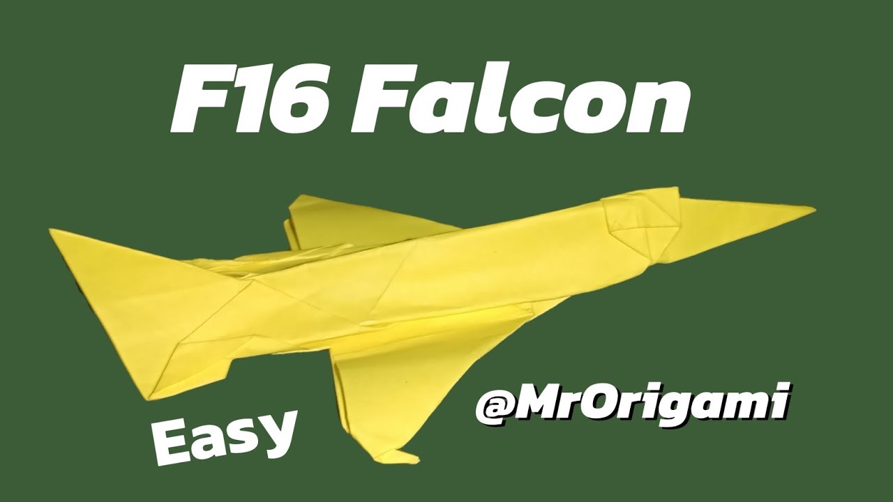 Origami F16 Fighting Falcon] [By Torself. Fighter jet with a cockpit