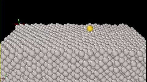 LAMMPS Argon atom coliding with Silver lattice