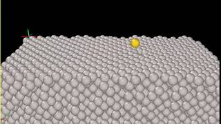 LAMMPS Argon atom coliding with Silver lattice