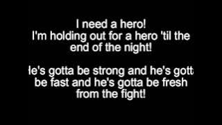 Bonnie Tyler - Holding out for a hero (Lyrics on screen)