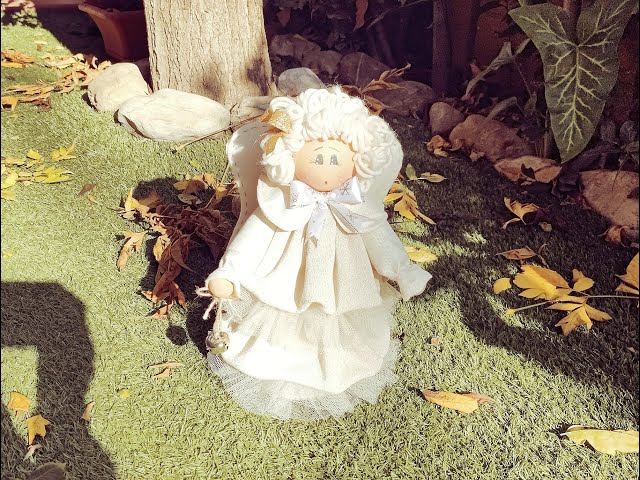 Decorazione Addobbi Natalizi Natale Forma di Angelo con Luce 23 cm