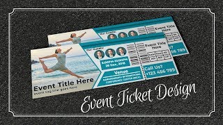 How to Create A Event Ticket Template using Photoshop | Photoshop Tutorial