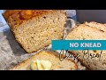 Soft and airy, no knead, cheese bread