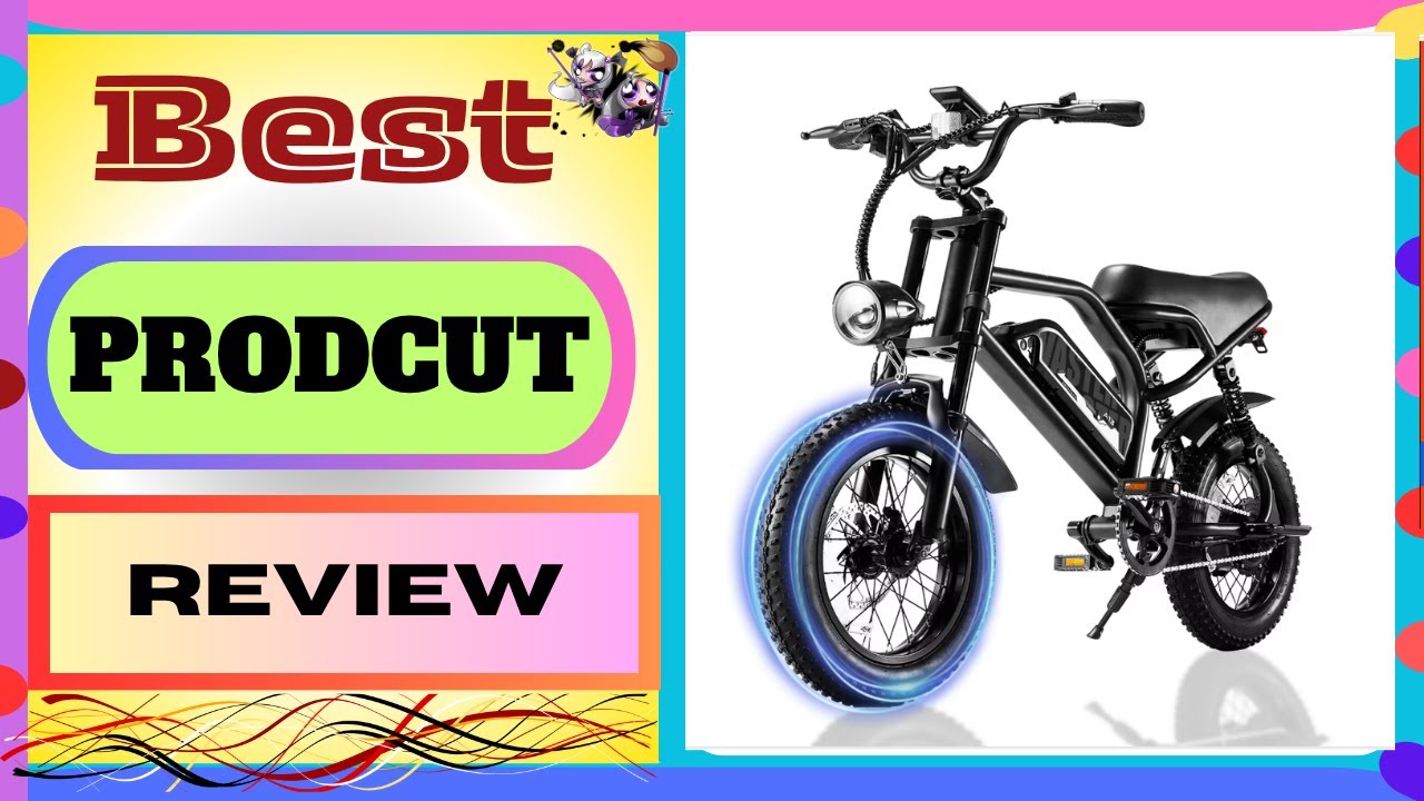 Best VDL Mountain Electric Bike , 16" Fat Tire Ebike, Wider Seat 800W Peak Motor, Removable