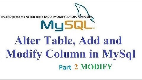 How to modify column definition of table in MySQL?