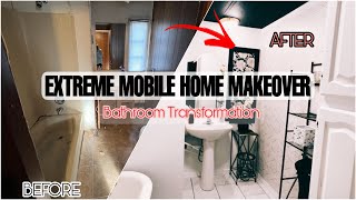 EXTREME MOBILE HOME MAKEOVER ✨|| Main Bathroom Transformation￼￼￼￼ P2|| 1975 Double wide mobile home