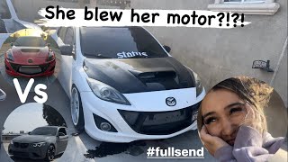 Static life got her again... | M2 F87 vs Mazdaspeed 3 | #mazdaspeed #explore #mazda3 #bmw #m2 #vlog