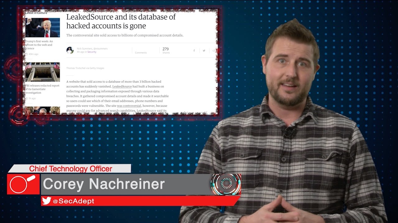 LeakedSource Take Down - Daily Security Byte - YouTube
