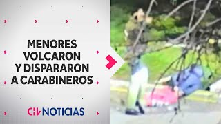 Menores de edad DISPARARON A CARABINEROS y se volcaron tras escapar de fiscalización en Cerrillos