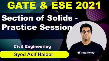 Section of Solids - Practice Session | Civil | GATE & ESE | Syed Asif Haider