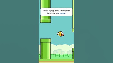 I created this Flappy Bird Animation in Canva  #shorts