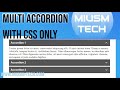 Multi Accordion with CSS Only