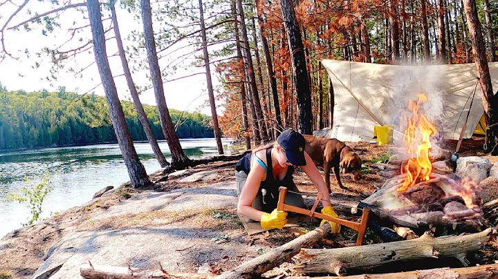 Overnight Alone in the Woods With Her Dog - Solo B...