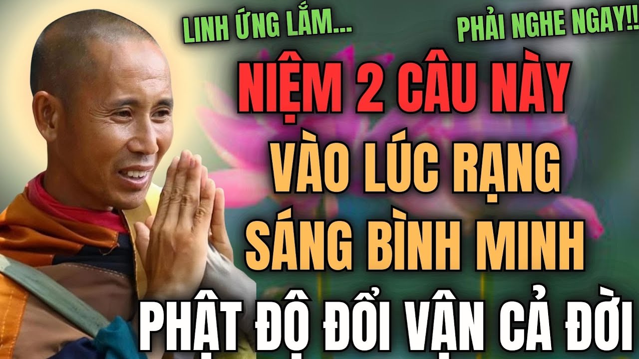 Thầy Thích Minh Tuệ Tiết Lộ: RẠNG SÁNG NIỆM 2 CÂU – XÓA NGHIỆP NẶNG, ĐỔI VẬN SUỐT ĐỜI!