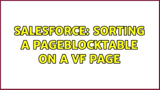 Salesforce Sorting A Pageblocktable On A Vf Page
