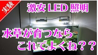 ★実験★Aqullo TRIANGLE GROWよりいい？ 激安LED照明で水草を育てるよ！