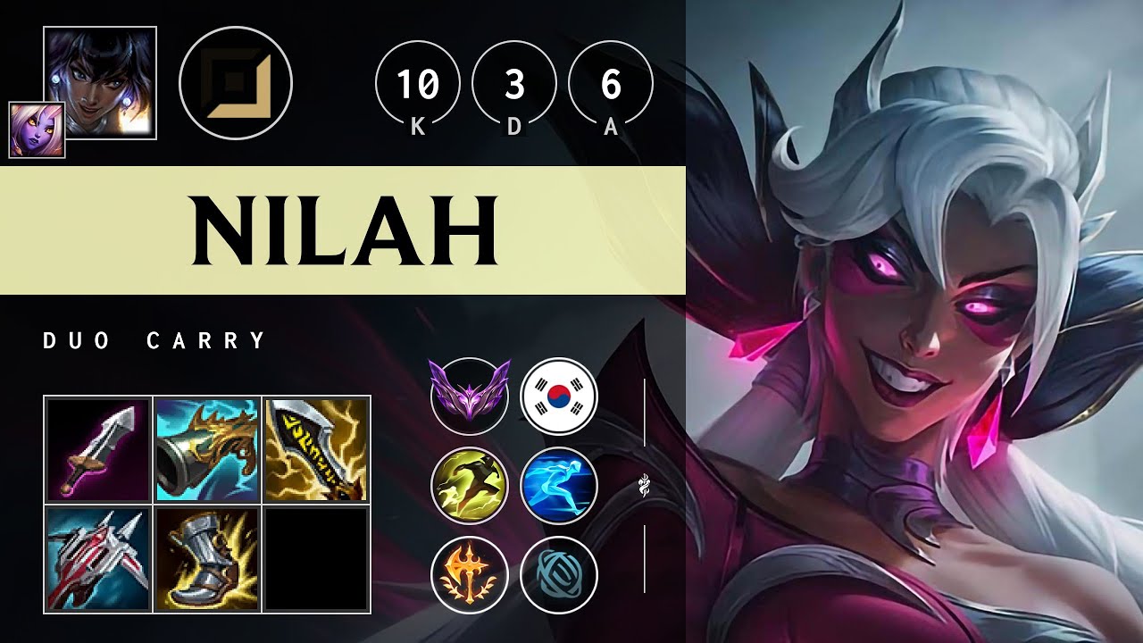 Nilah ADC vs Draven - KR Master Patch 25.10