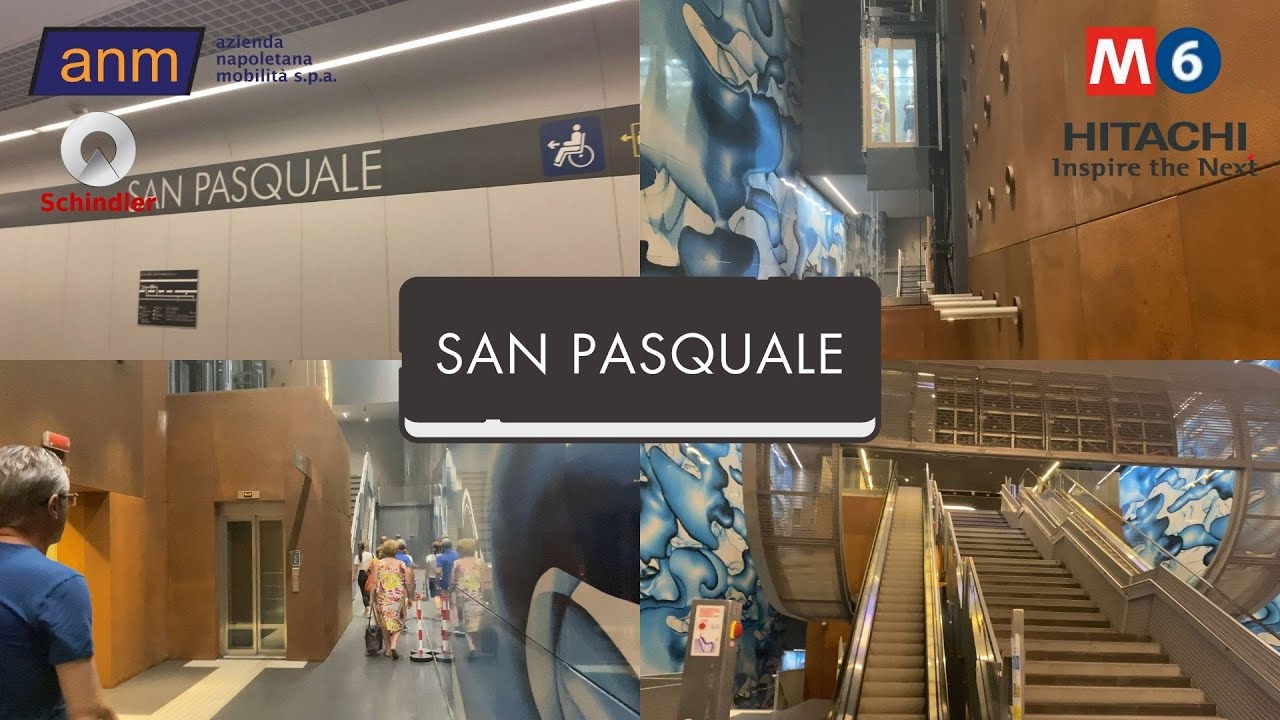 Metropolitana di Napoli Linea 6 - Stazione di San Pasquale Walkthrough / 5 2015 Schindler elevators
