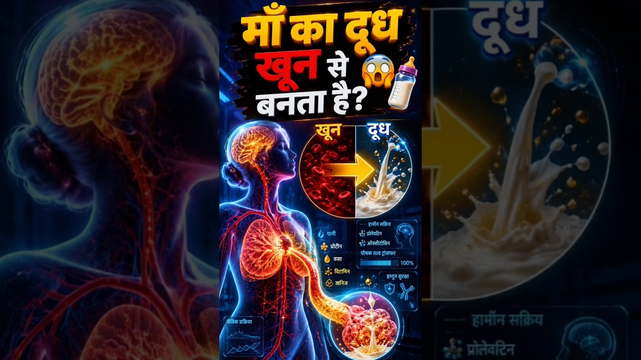 माँ का दूध खून से कैसे बनता है? 😱 शरीर का सबसे बड़ा रहस्य! #shorts