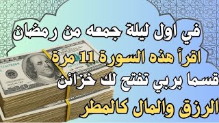 On the first Friday night of Ramadan, recite this surah 11 times. I swear by my Lord that the tre...