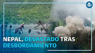 Las impactantes imágenes que dejó la inundación en Nepal