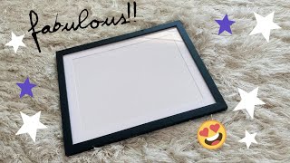 In Hand Review of 11x14 Frame Black Wood with White Mat