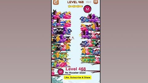 #bird #sort 2 #color #puzzle #level 468 #birdsort #colour #gaming #viral #trending #shorts #solution