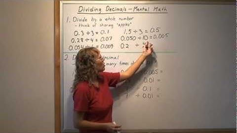 Divide decimals using mental math
