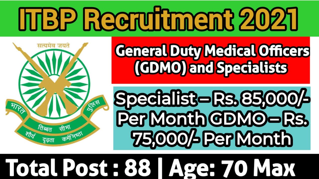 ITBP Recruitment 2021 | ITBP New Vacancy 2021 