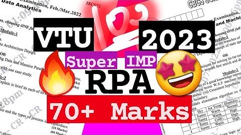 RPA M2 Best Video PASS PACK 💯🤩 Sup Imp [+PDF] 🎯2023 Externals 🔥🔥🔥 7SEM CSE #vtu #2023 #RPA #18CS745